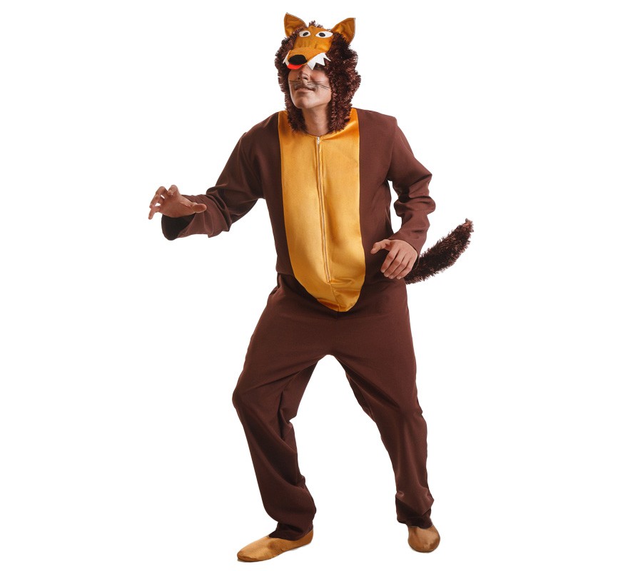 Brown Wolf Costume for Men Universal size ML