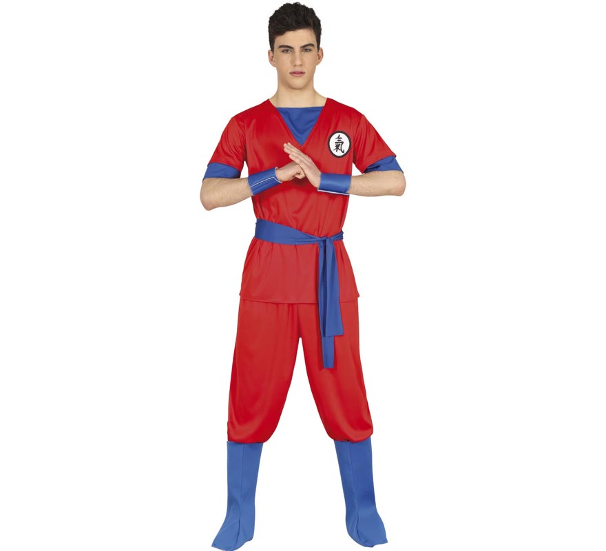 Fato de lutador de artes marciais vermelho para adolescente