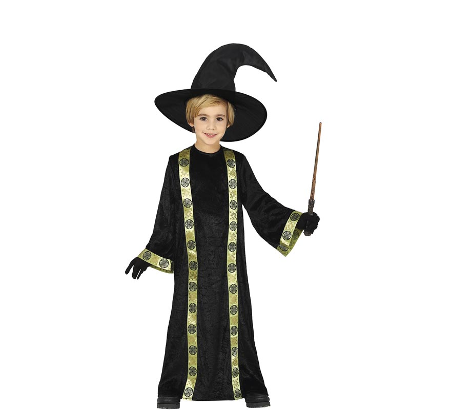 Black and green wizard costume for children Black and green wizard costume for children