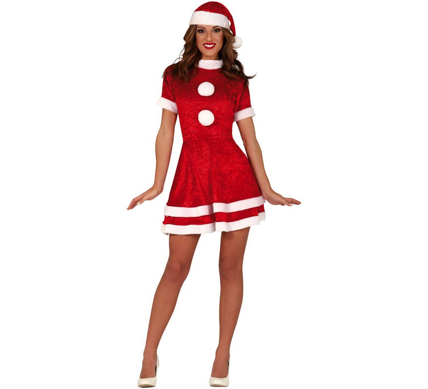 Fato de Papai Noel curto para mulher Fato de Papai Noel curto para mulher