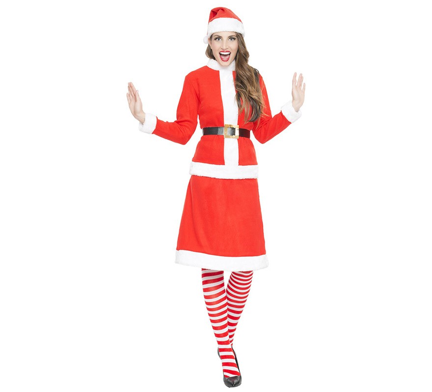 Fato de Papai Noel ou Miss Papai Noel para mulher