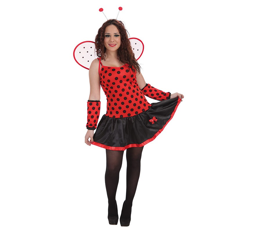 Fato de joaninha com laço para mulher