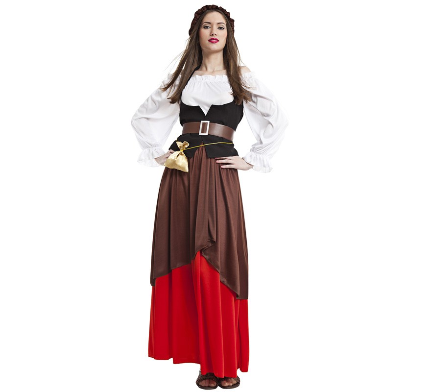 Fato de Innkeeper medieval para mulher