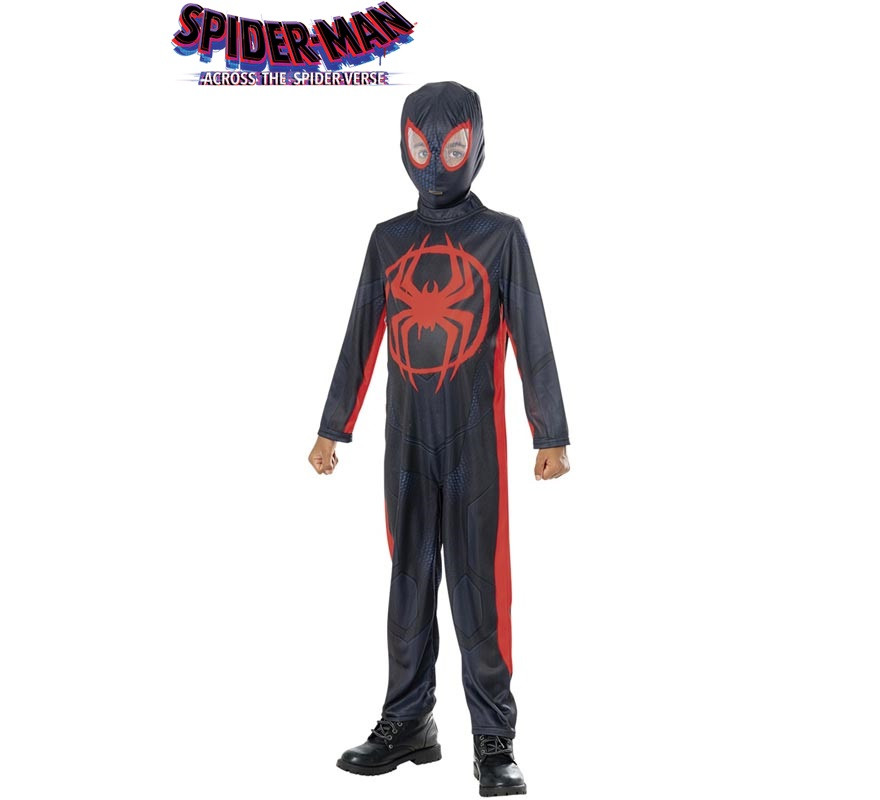 Traje clássico de Miles Morales Spiderverse para meninos
