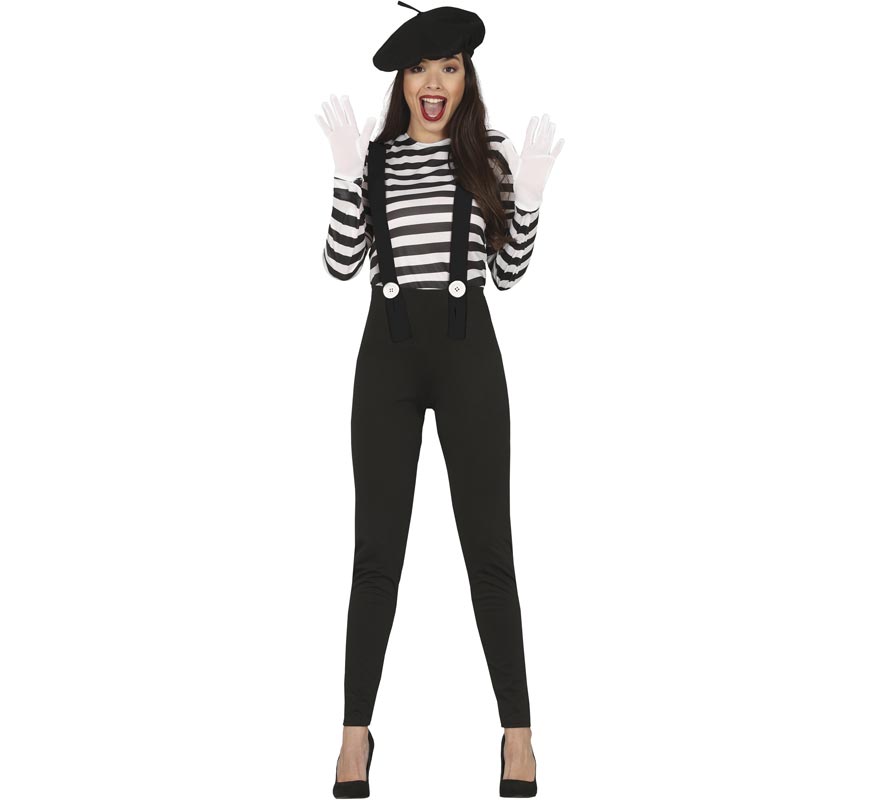 Fato de mímica parisiense para mulheres