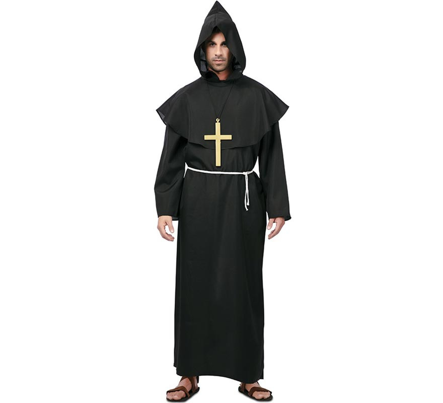 Dark Medieval Monk Costume with Cross for Men Dark Medieval Monk Costume with Cross for Men