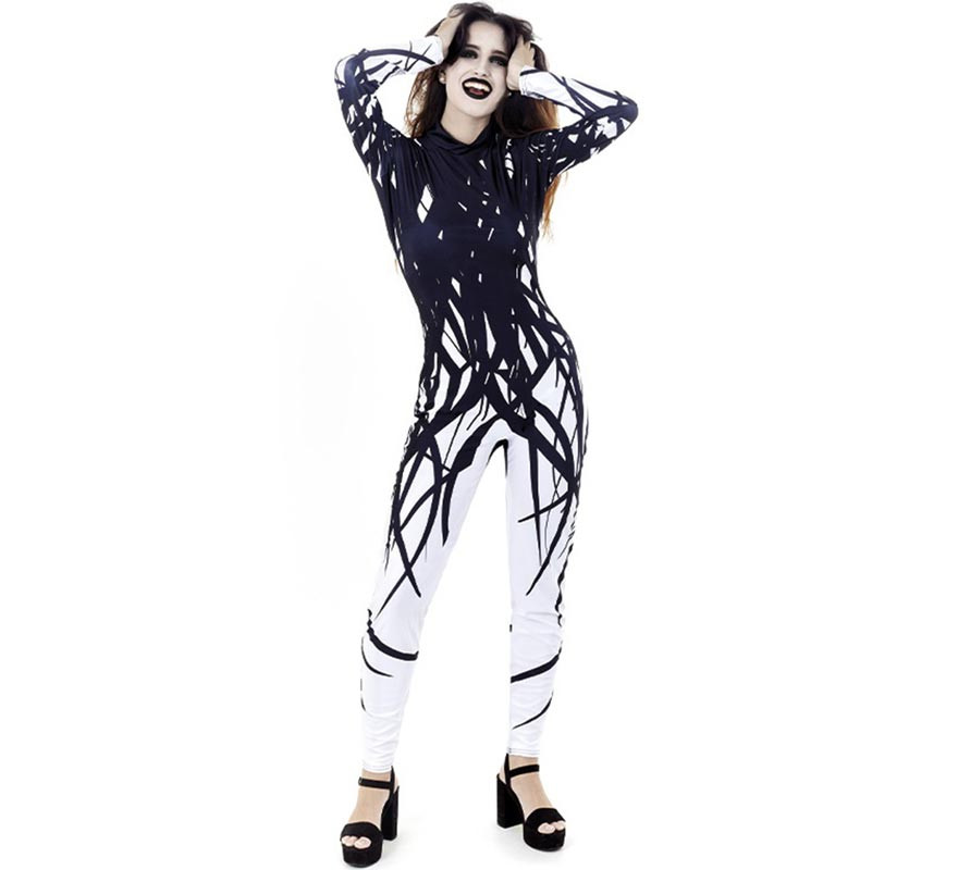 Fato de macaco com estampa venenosa para mulheres