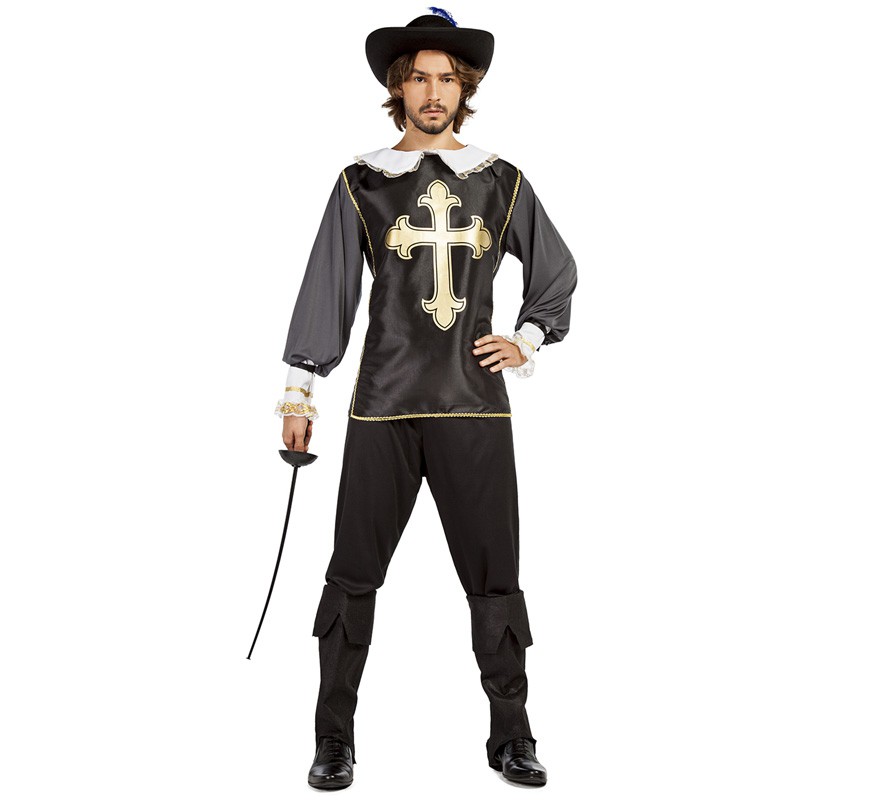 Black Musketeer Costume for Men