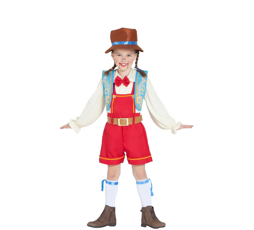 Wooden doll costume for girl