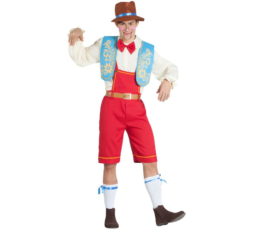 Wooden doll costume for men