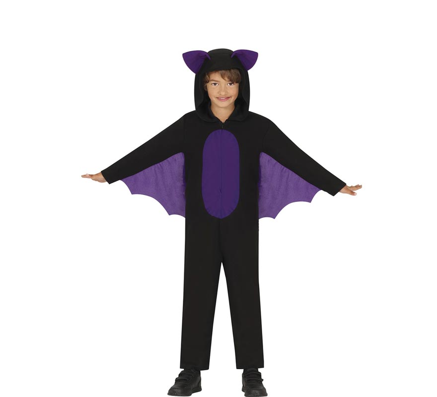Fato de morcego roxo para criança