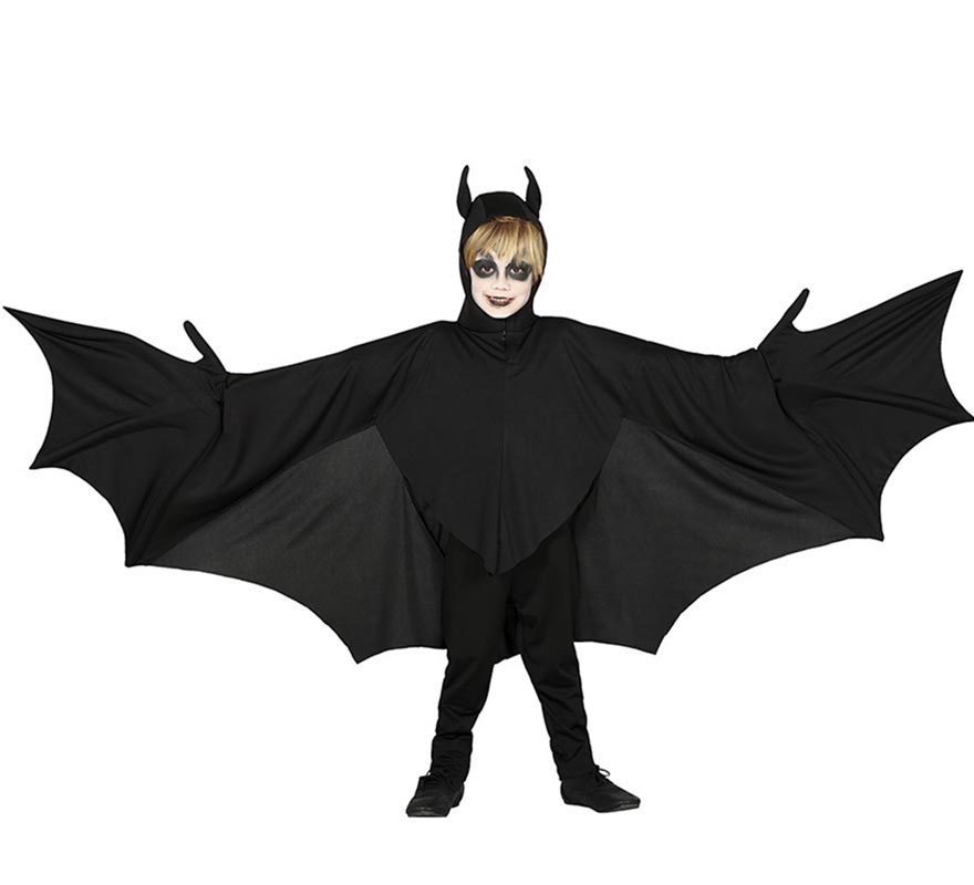 Fato de morcego preto para menino