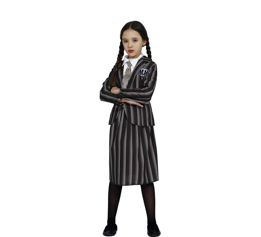 Fato de escola sinistra para menina