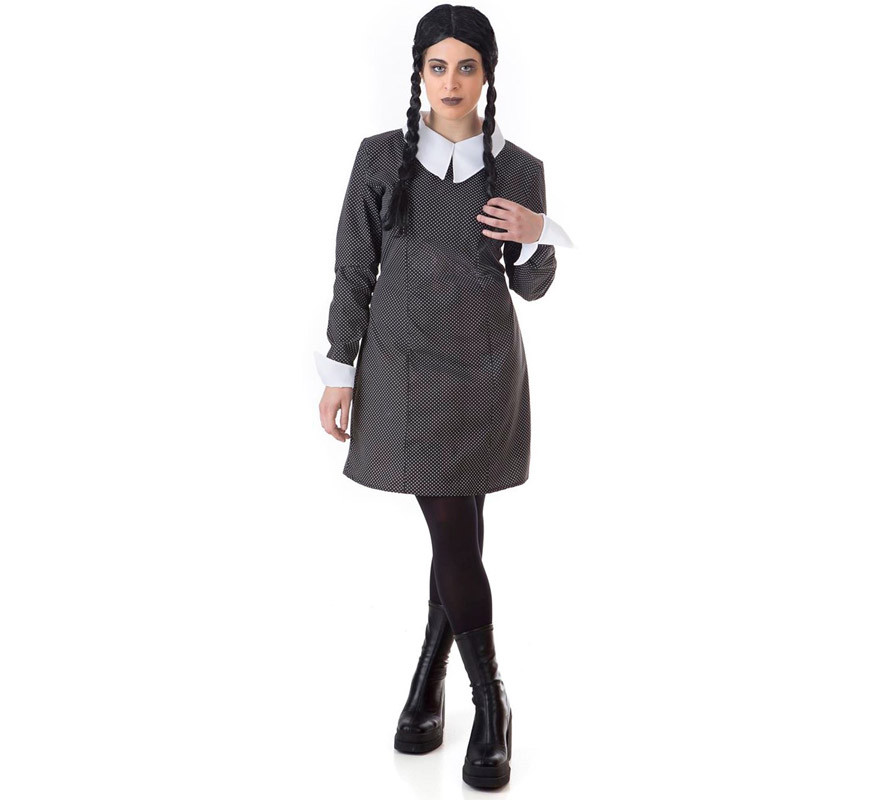 Fato de Menina Sinistra Bolinhas pretas para mulher