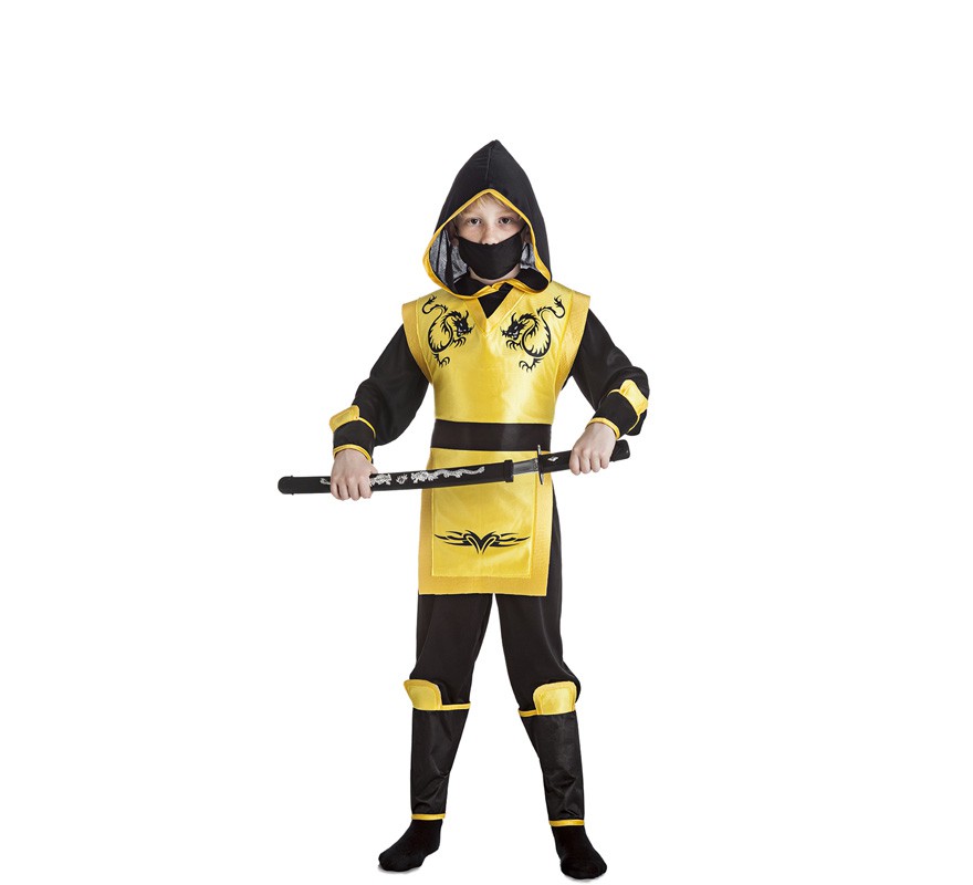 Fato de Ninja amarelo para menino