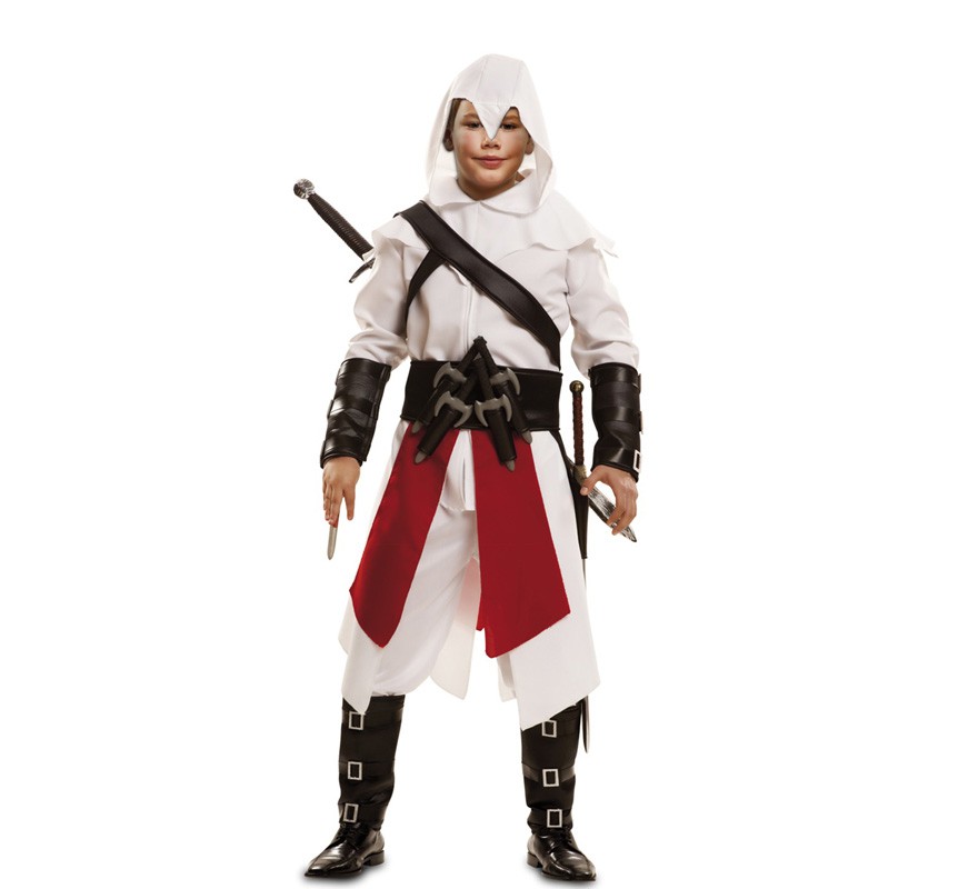 Fato de assassino branco para menino