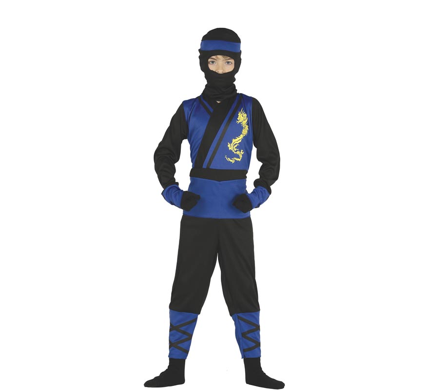 Blue and black Ninja costume for boys