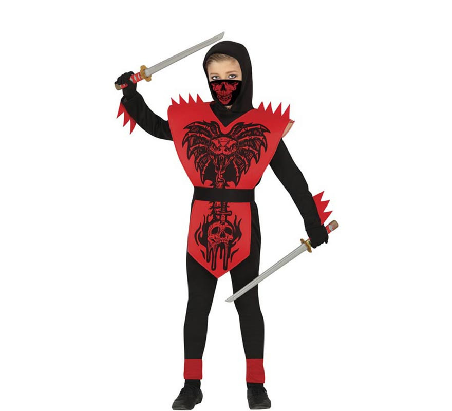 Red and black Cobra Ninja costume for children