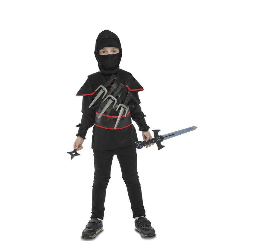 Fato de Ninja com acessórios infantis