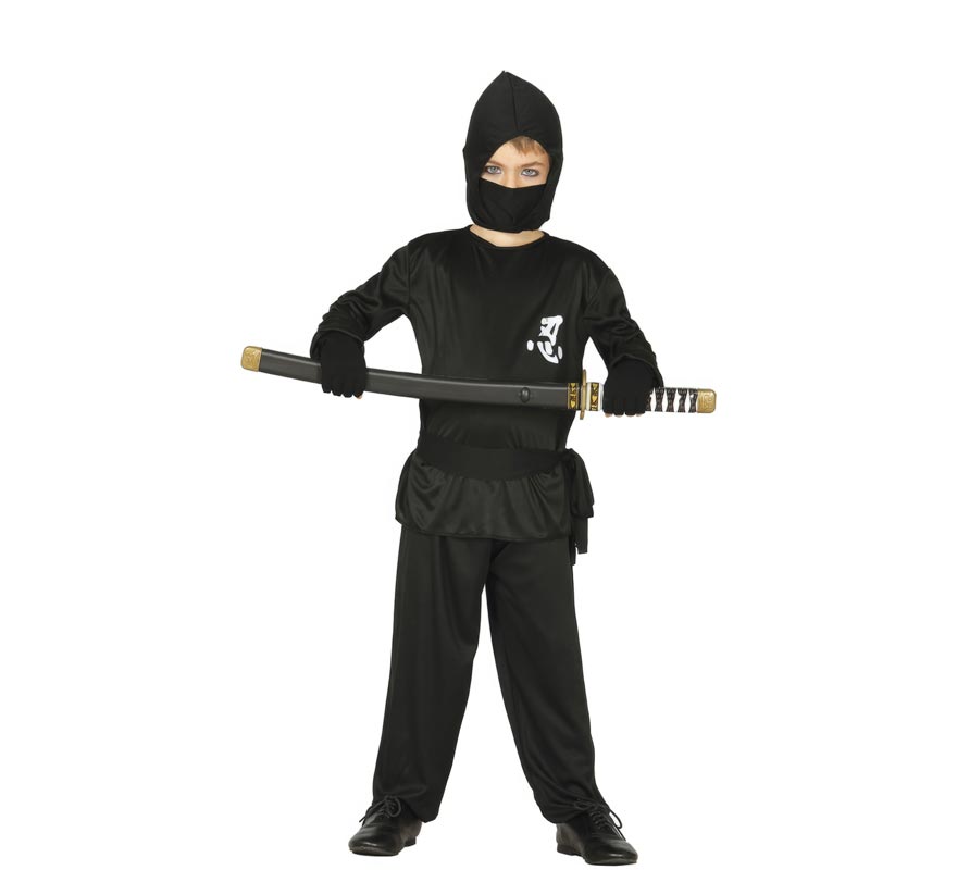 Fato de Ninja preto para menino Fato de Ninja preto para menino