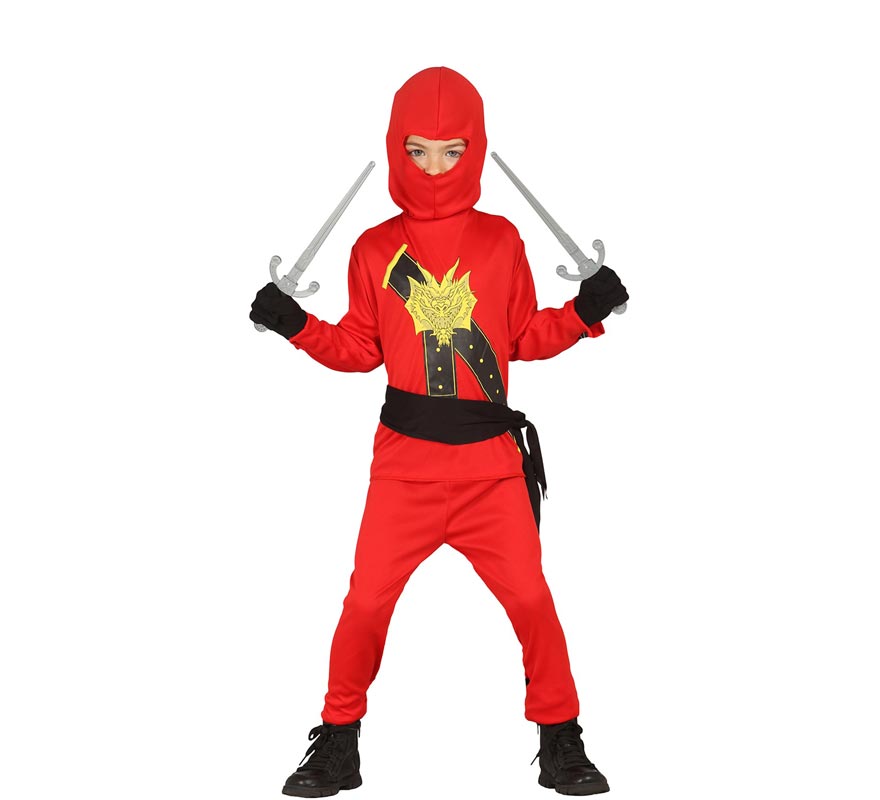 Fato de Ninja vermelho para menino Fato de Ninja vermelho para menino