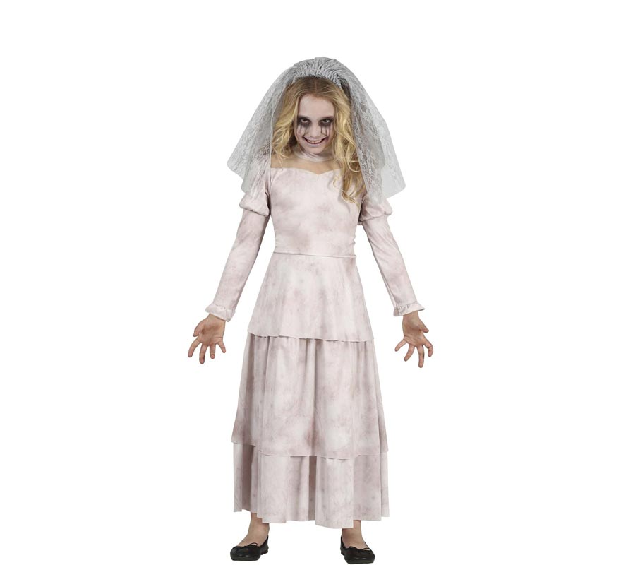 Sad Ghost Bride Costume for Girls