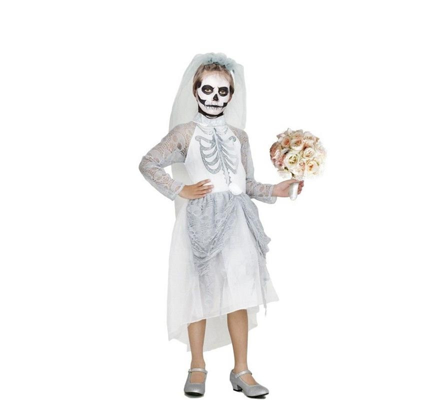 Fato de noiva cinza para menina