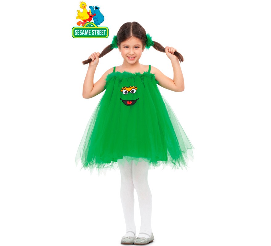 Fato de Oscar the Grumpy com Tutu para menina e bebê Fato de Oscar the Grumpy com Tutu para menina e bebê