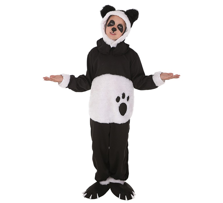 Fato de urso panda fofinho para menino
