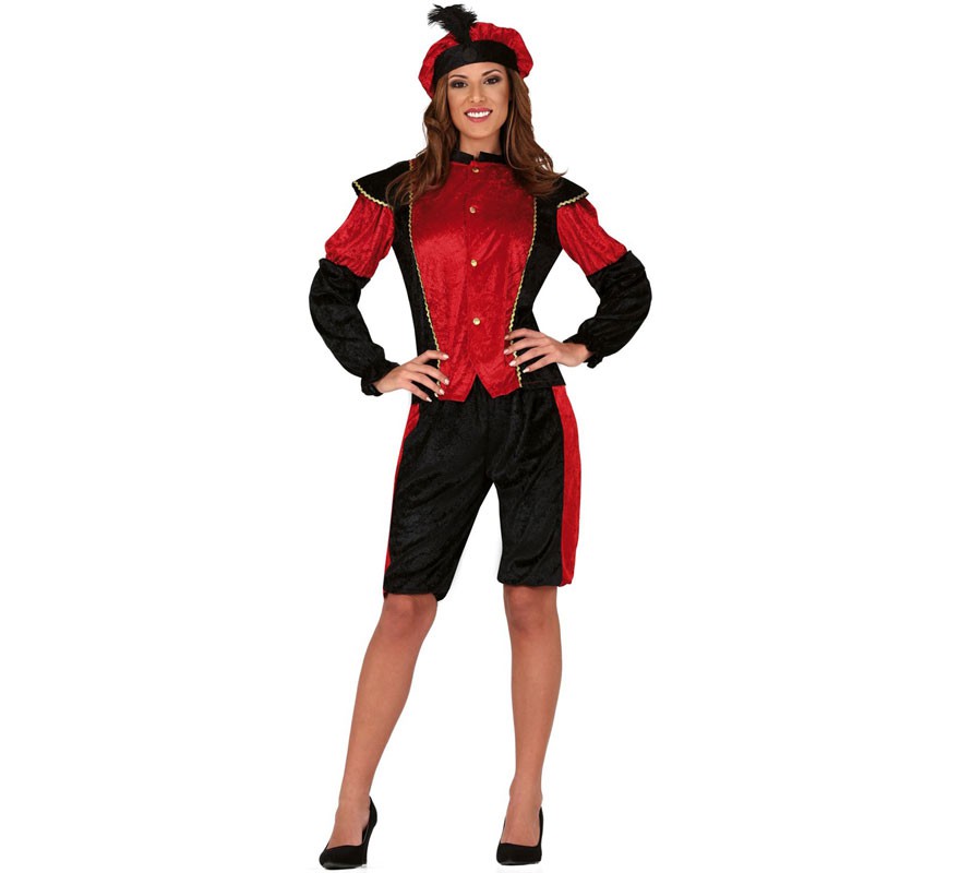 Red Royal Page Costume for women