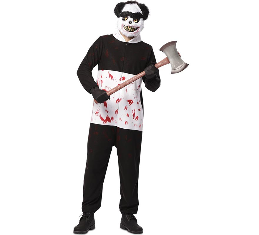 Fato de panda zumbi masculino