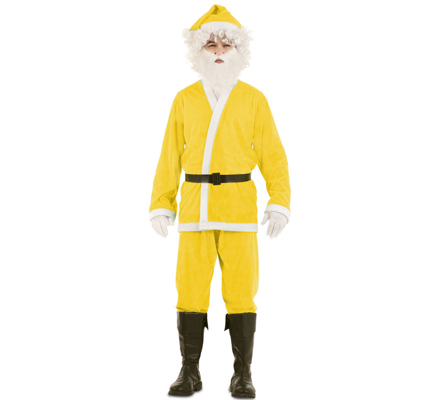 Yellow Santa Claus costume for men
