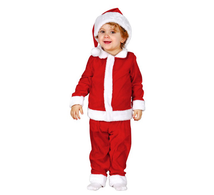 Fato de veludo para bebê Papai Noel