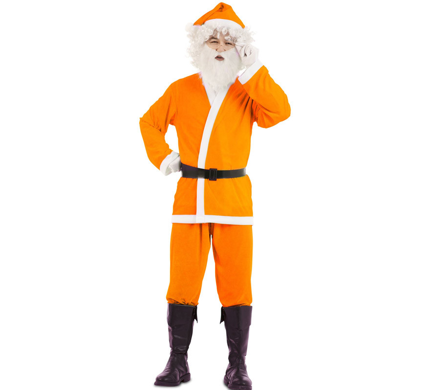 Orange Santa Claus costume for men
