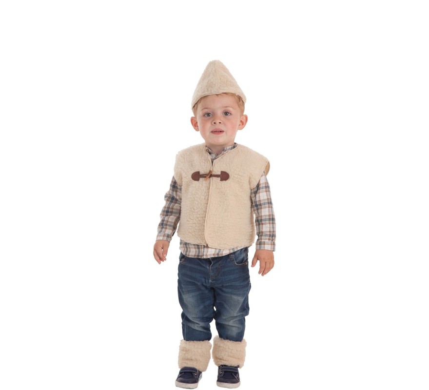 Fato de pastor com colete para bebê