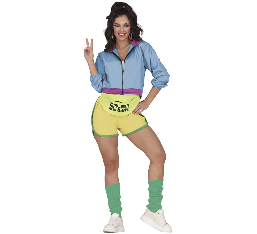 Fato de patinadora dos anos 80 para mulher