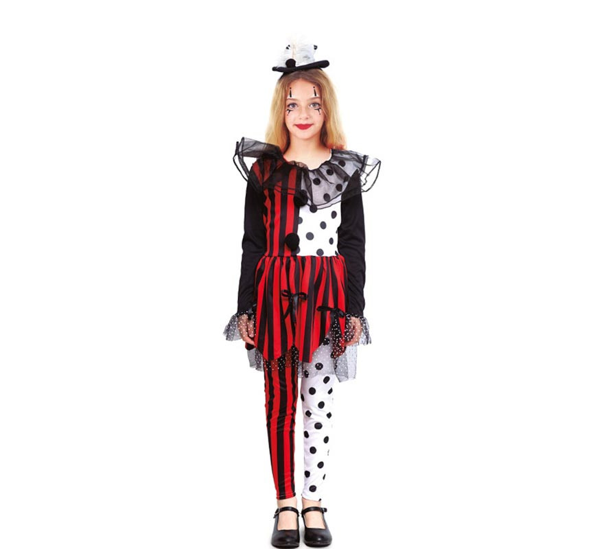 Striped Clown Costume for Girls