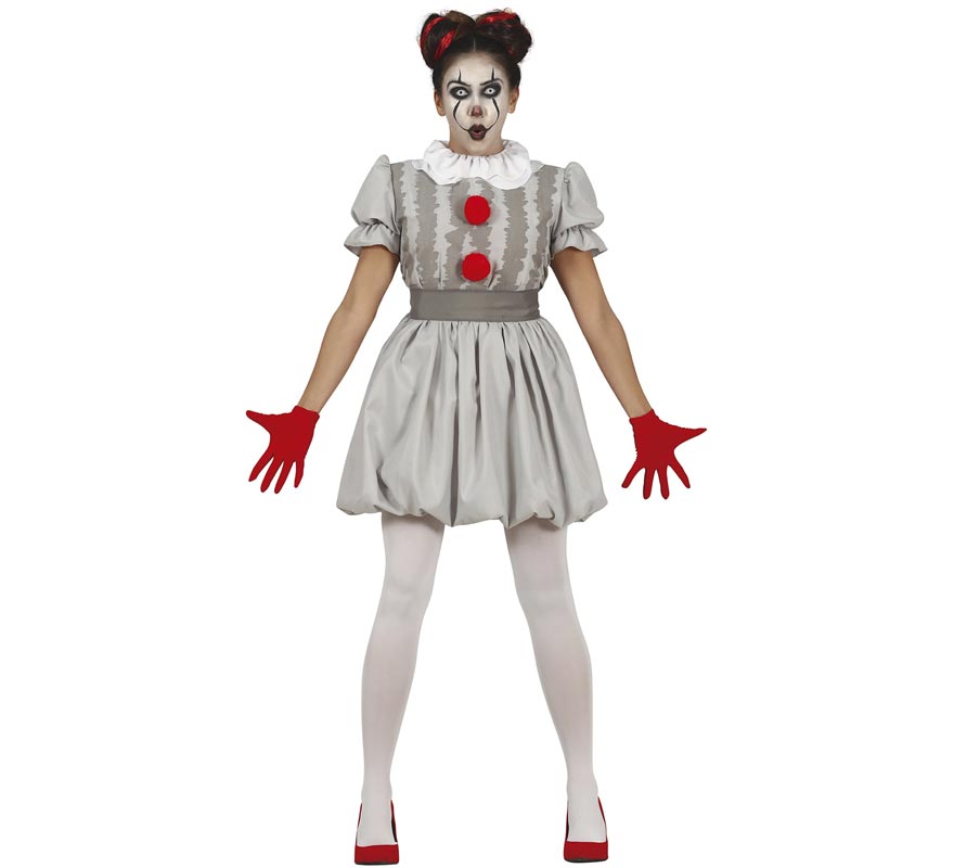 Fantasia de Palhaço Branco Demoníaco para Mulher