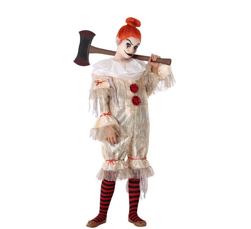 White Clown Costume for Girl