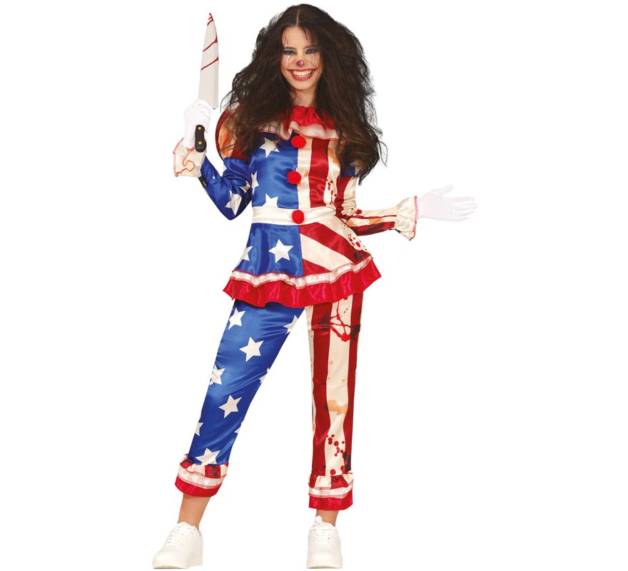 Teenage Bloody Patriot Clown Costume