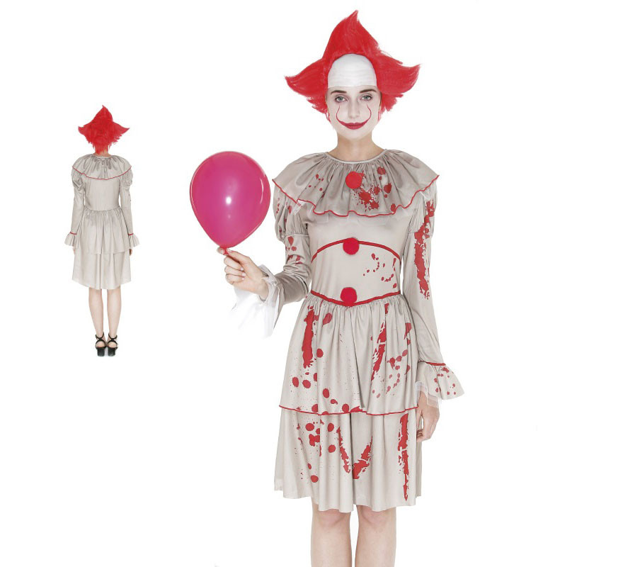 White Sadistic Clown Costume for Women White Sadistic Clown Costume for Women