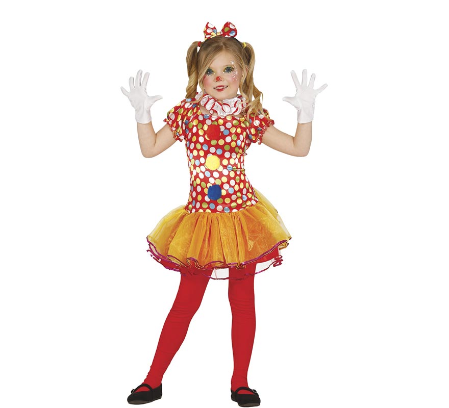 Fato de palhaço Topos para menina