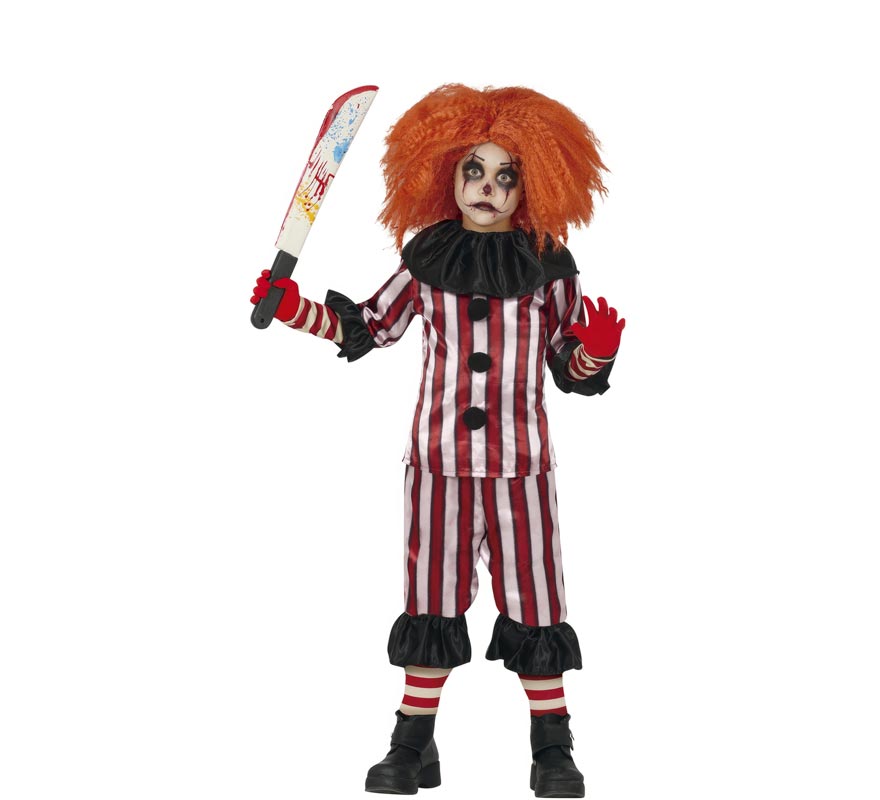 Fato infantil de palhaço listrado Fato infantil de palhaço listrado