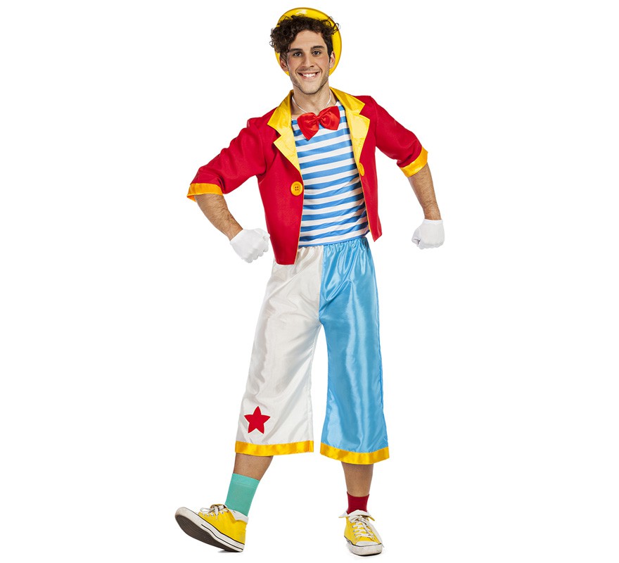 Fato de palhaço de circo para homem