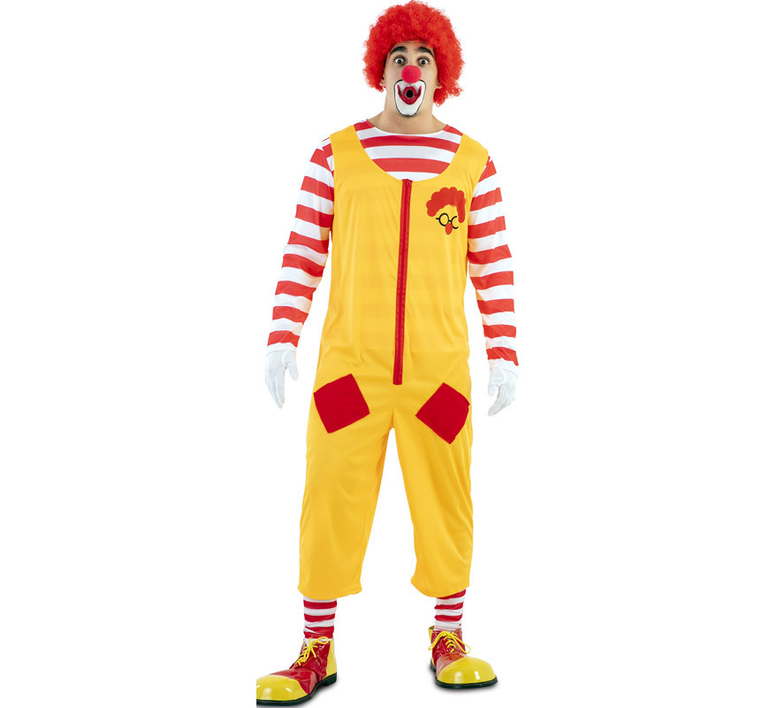 Men's Hamburger Clown Costume