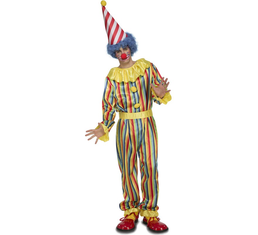 Striped Clown Costume for Men Striped Clown Costume for Men