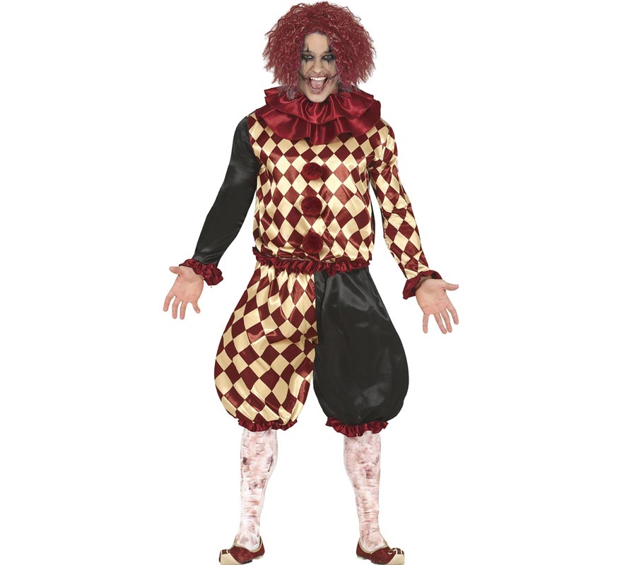 Men's Plaid Horror Clown Costume