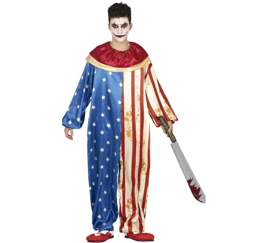 Fato de Palhaço Patriota Malvado Adolescente