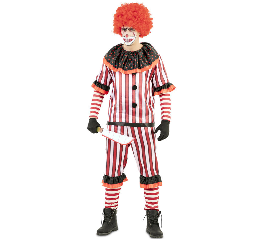 Red Bloody Clown Costume for Men
