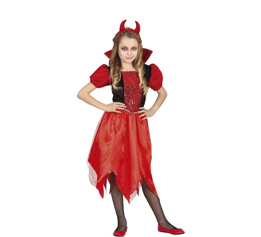 Fato de Diabo para menina com vestido
